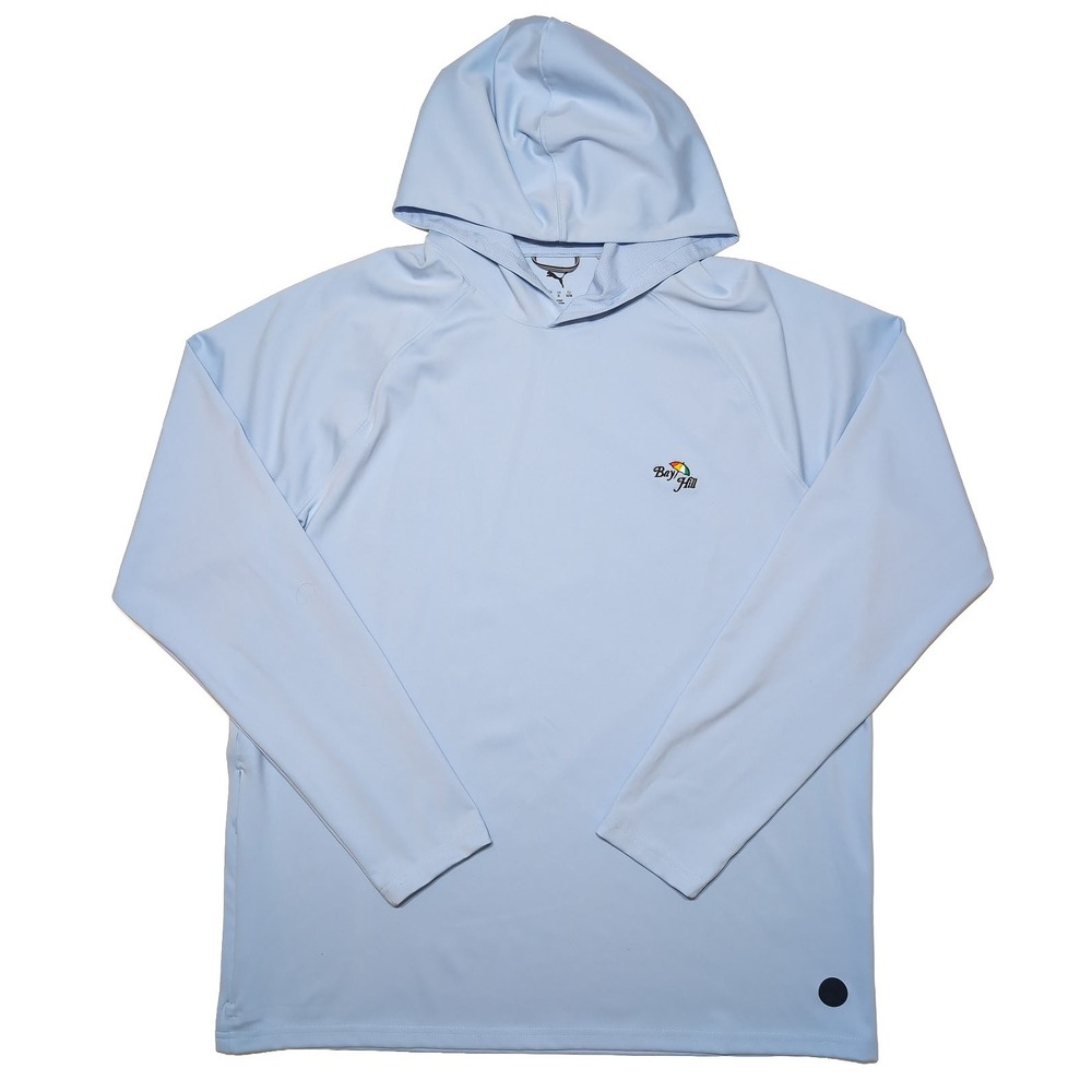 PUMA Bay Hill Country Club Pullover Hoodie Mens Large L Blue Golf Stretch